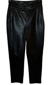 Seven for all‎ Mankind Crossover Waist Faux Leather Pants Women's XS