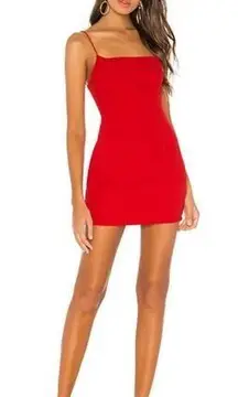 Superdown Dixie Backless Dress in Red XS