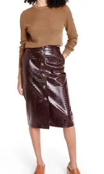 #115 RACHEL COMEY for Target Vegan Croc Print Pencil Skirt