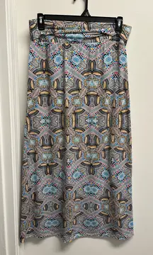 Geometric Southwestern Patterned Maxi Skirt - Multicolor