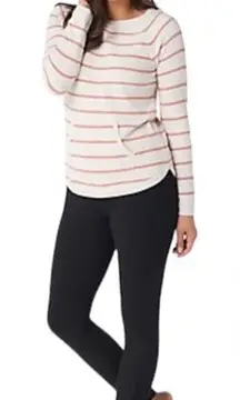 Barefoot Dreams CozyChic Ultra Lite Striped Pullover Sweatshirt Size M