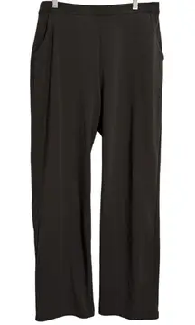 LLBean Women's M REG Grey Wide Leg Lounge Pants Comfort Casual Stretch