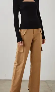 NWT Rails Daley Cotton & Linen Cargo Pants In‎ Camel size 8 $258