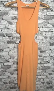 EUC Abercrombie & Fitch Side Cut Out Orange Dress Size Small