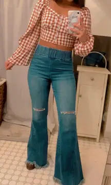 These Three Boutique Bell Bottom Jeans