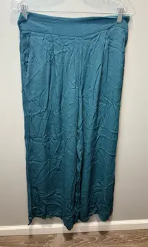 Free People Teal Green Wide Leg‎ Pants Size Medium