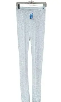 Intimately  Layered In Lace Ivory Sheer Stretch Leggings Medium NWT