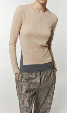 SAINT ART Myra Merino Wool Sweater Oatmeal Grey‎ XL