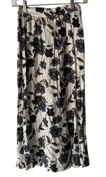 Vintage 90s White Stag Floral‎ Maxi Skirt Size 8 Cottagecore Rayon USA Made