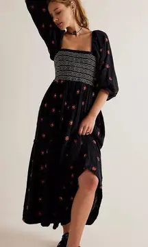 Free People Dahlia Embroidered Maxi Dress