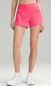 Lululemon Speed Up High-Rise Lined Short 4” Lip Gloss Pink Size 8 Like New