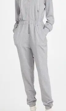 Weworewhat sweatshirt leisure jumpsuit with hoodie gray medium