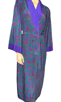 Vintage Natori II Women's Kimono silk Robe size M