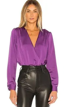 X REVOLVE Surplice Bodysuit in Amethyst