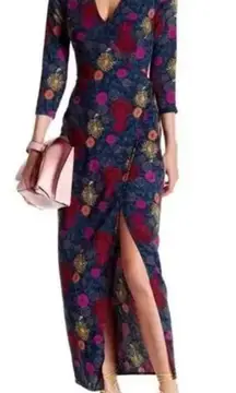 American Apparel Floral Juilliard Wrap Dress