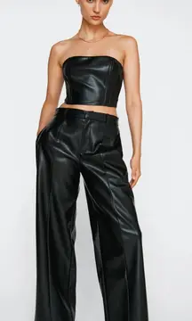 Faux Leather Trousers