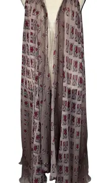 Soft Surroundings Petite PM/PL Boho Duster Open Vest Long Semi-Sheer Sleeveless