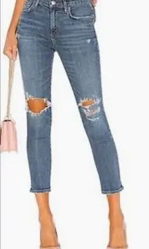 Womens AGOLDE Sophie High Waisted Crop Ripped Jeans size 29