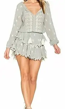 • LoveShackFancy popover silk mini dress small