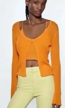 Zara 70's Retro Lime Green Mod Floral Print Flare Jeans