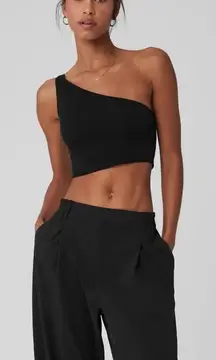 ALO YOGA  Mesh Sheer Illusion Tank Top - Black