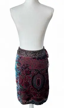 Un Deux Trois velvet paisley beaded skirt boho whimsigoth witchy practical magic