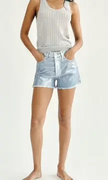Zara TRF Metallic high rise shorts casual classic stylish party summer beach