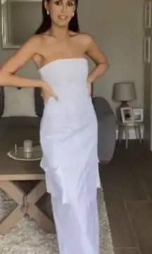 ZARA Blogger's Favorite, Best Sellers strapless trench coat dress size S