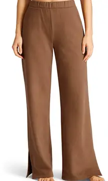 NWT Beyond Yoga Women's On The Go Wide Leg Flare Sweatpants‎ Toffee Tan X-Large