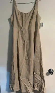 Old Navy Tan Linen Dress Large NWT