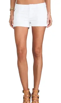 Hudson White Wash Denim Hampton Cuffed Jean Shorts Women's Size 26