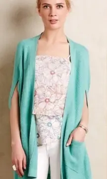 Anthropologie Angel of the North Turquoise Chrysalis Cardigan Sweater Size XS