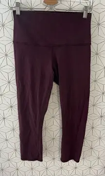 Lululemon Marled Maroon Crop Cotton Pant
