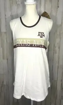 NWT Rivalry Threads Women's‎ Medium White Texas A&M Aggies Sleeveless Tank Top