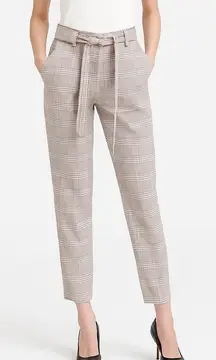 Joie plaid pants with self waist tie NEW