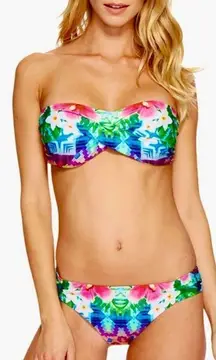 New. Nanette Lepore tropical bandeau bikini set. Retails $174. Large