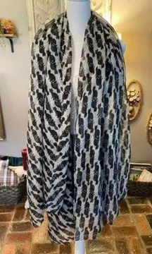 Francesca’s NWT large scarf with black cat print.