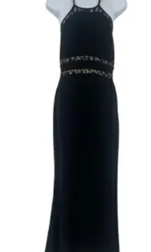 Y2K Sequin Hearts Lace Full Length Dress Sz 7 Hoco Whimsigoth Lace Ruffle Halter