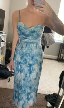 Blue Metallic Dress