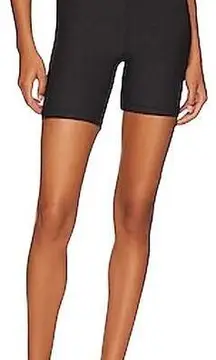 WeWoreWhat Lace Up Biker Short in Black‎