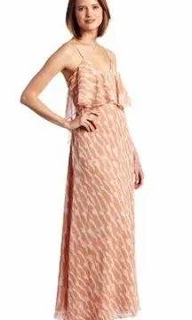 BCBGeneration Flounce Cami Maxi Dress, Peach, XSmall