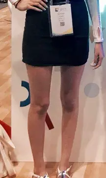 95% Cotton Pencil Skirt Black