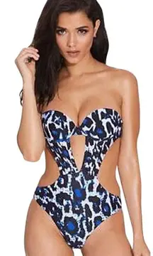 TOPSHOP Kendall + Kylie animal print monokini.NWT