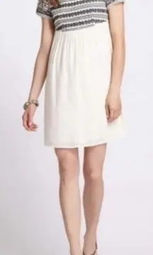 HD‎ in Paris Anthropologie Cream Embroidered Sleeveless Dress Sz Small