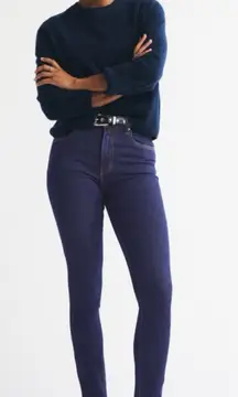 Abercrombie & Fitch Curve Love High Rise Super Skinny ankle medium wash  size 8