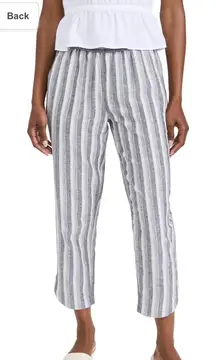 Madewell Women's Striped‎ Linen Cotton Pull On Pants Size XS