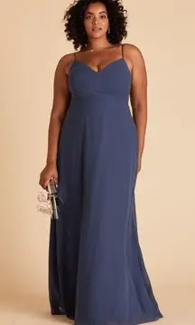 NWT Birdy Grey Devin Convertible Dress Chiffon Slate Blue Plus Size Curve 3X NEW