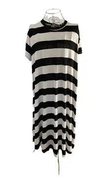 Reborn J striped black and cream dress