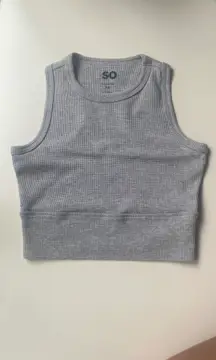 Gray Cropped Tank Top