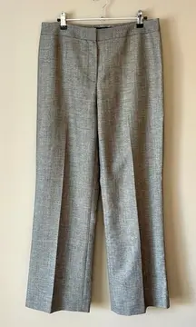 LAFAYETTE 148 NY Taupe Lightweight Wool Blend Wide Leg Trouser Dress Pants Sz 8